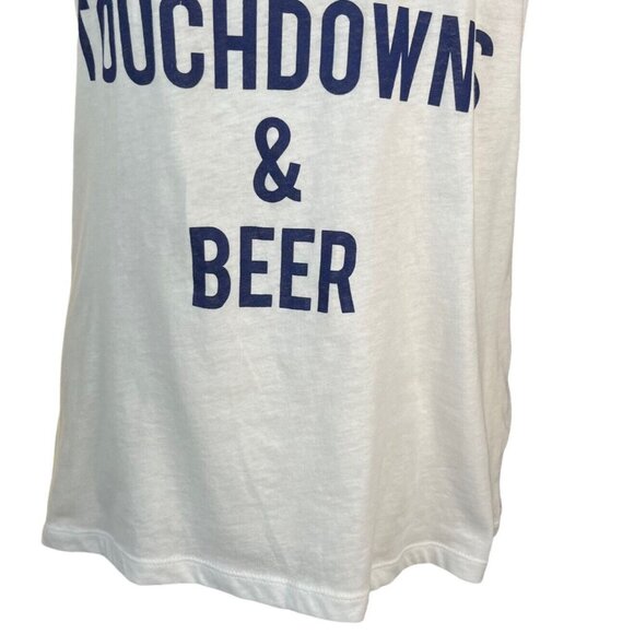 Supernova Graphic Tee Tshirt Womens XXL White Here For Touchdowns and Beer - Picture 4 of 7